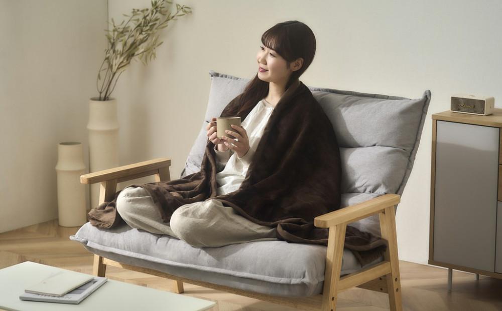 電気毛布 掛け敷き 130×188cm EHB-FR1813B-DT ダークブラウン アイリスオーヤマ｜室温センサー 洗える 省エネ 寝室 節電 抗菌 防寒 ダニ対策