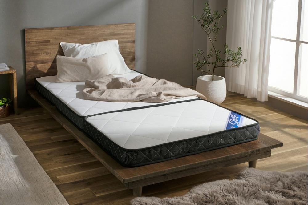 マットレス シングル 三つ折り ミニポケットコイル 厚さ11cm リバーシブル アイリスオーヤマ ポケットコイル ウレタンフォーム 快適 寝心地 新生活 軽量 通気性 PMTS11S-3S ホワイト