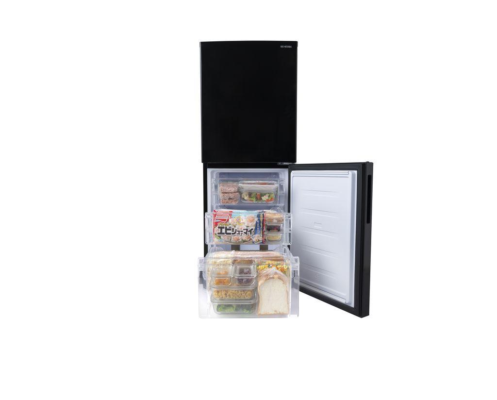 冷蔵庫 冷凍冷蔵庫 153L アイリスオーヤマ 大冷凍容量60L 大凍量 自動霜取り 一人暮らし 家庭用 2ドア 幅50 大容量 冷蔵 冷凍 冷蔵保存 冷凍保存 家電 電化製品 使いやすい 便利 おすすめ 人気 アイリス IRSN-HF15A-B ブラック
