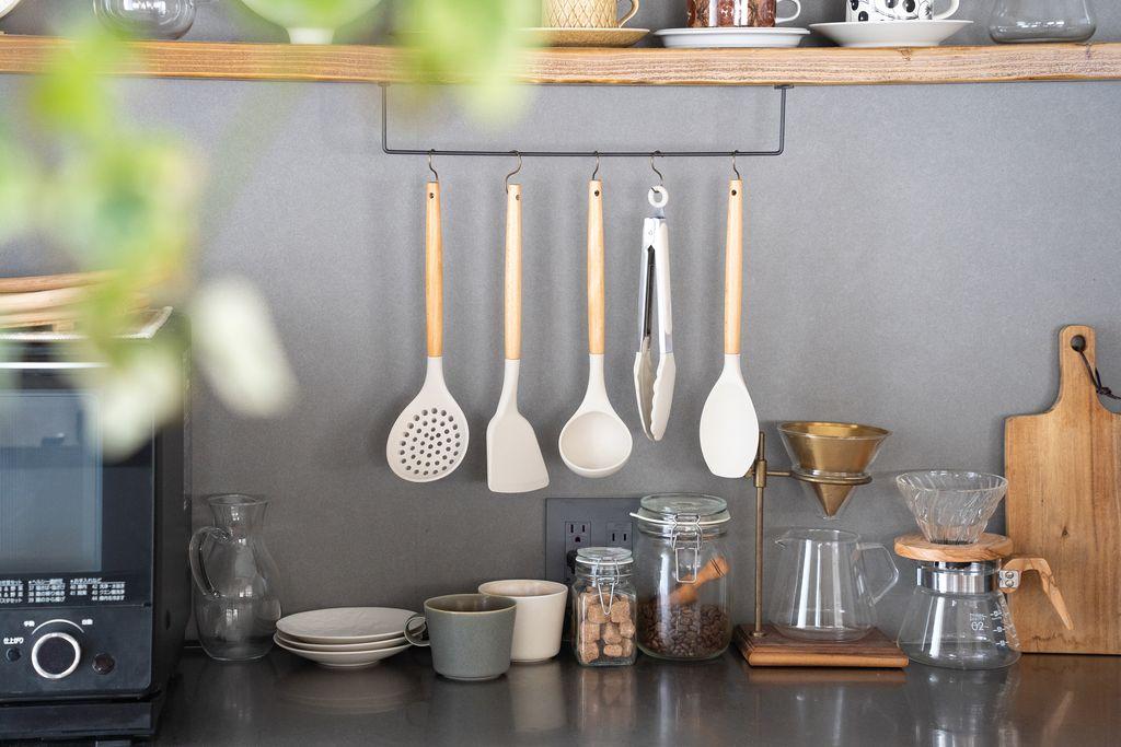 調理器具 キッチンツール１１点＋スタンドセット　KT-11SS　グレージュ