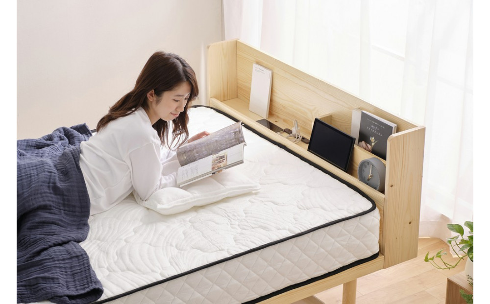 ベッド  宮付き高耐荷重すのこベッド HWBM-SD ナチュラル