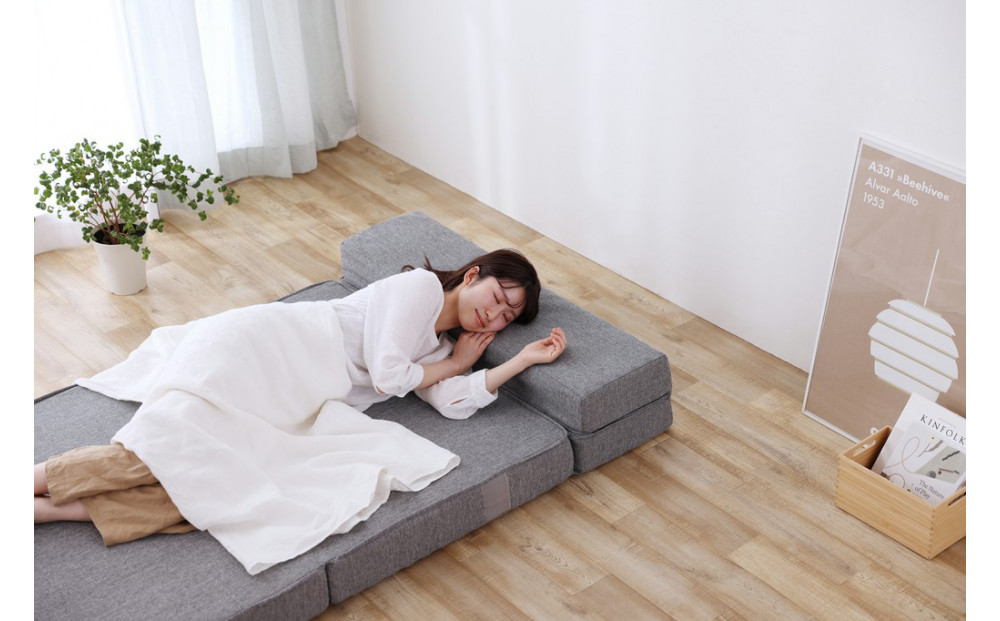 ソファ 1人掛け マットレス シングル 厚さ12cm 4WAY プロファイル加工 ウレタン マットレス ソファマットレス アイリスオーヤマ 硬め SMTB4-S グレー