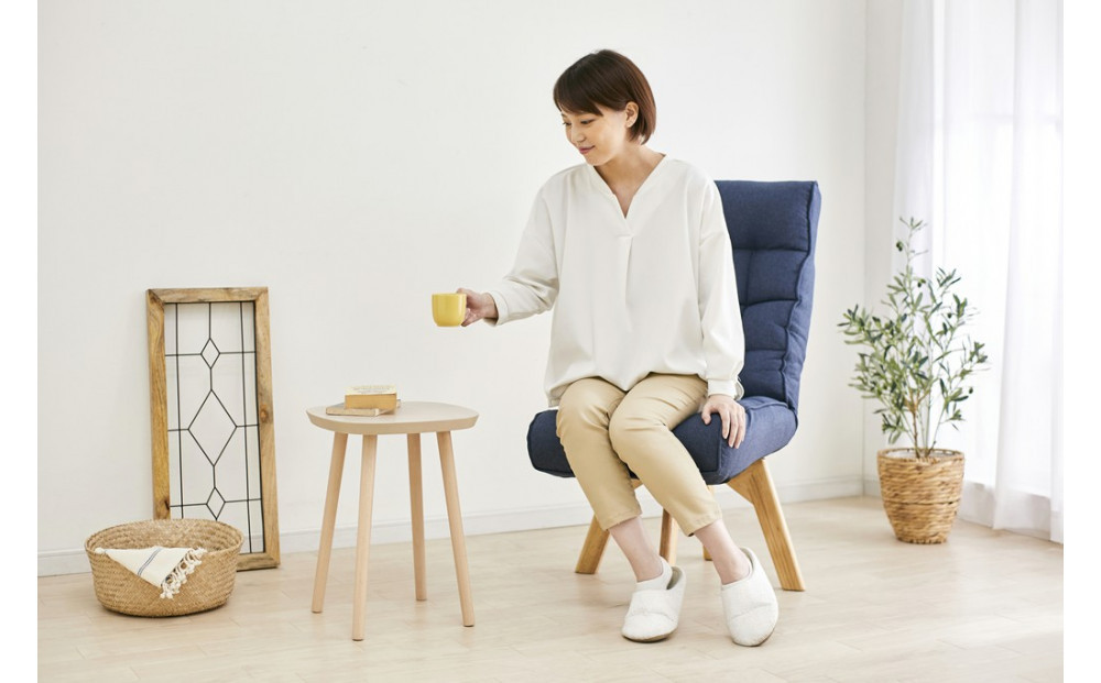 イス 回転ファブリックチェア FACN-K ブルー