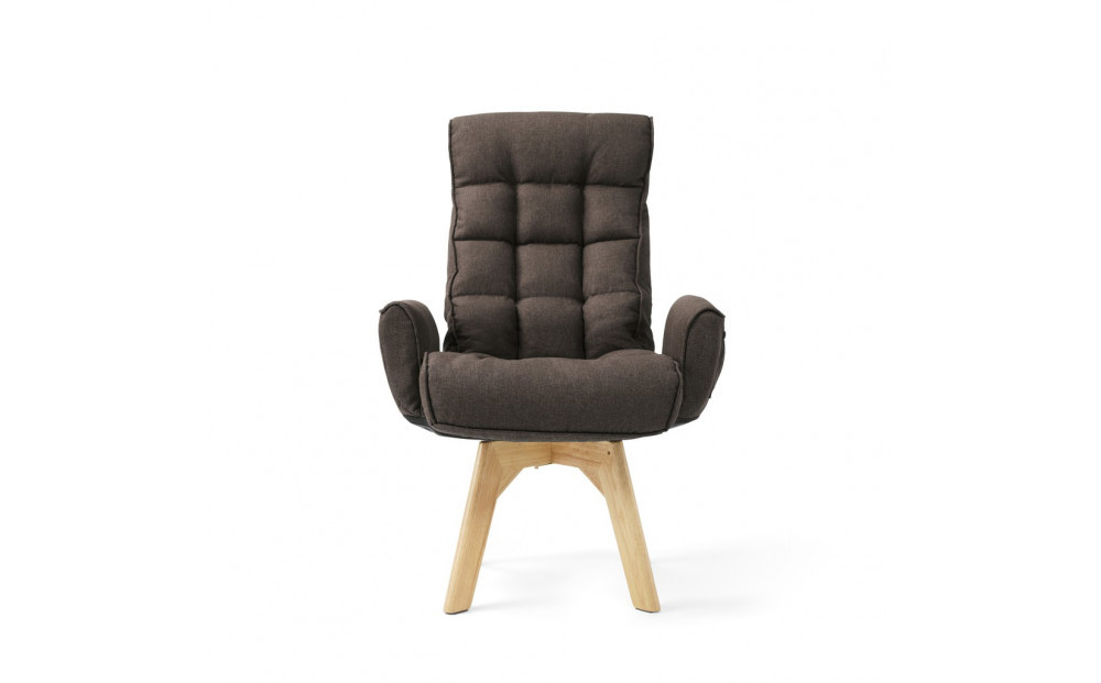 イス 回転ファブリックチェア FACN-KH ブラウン