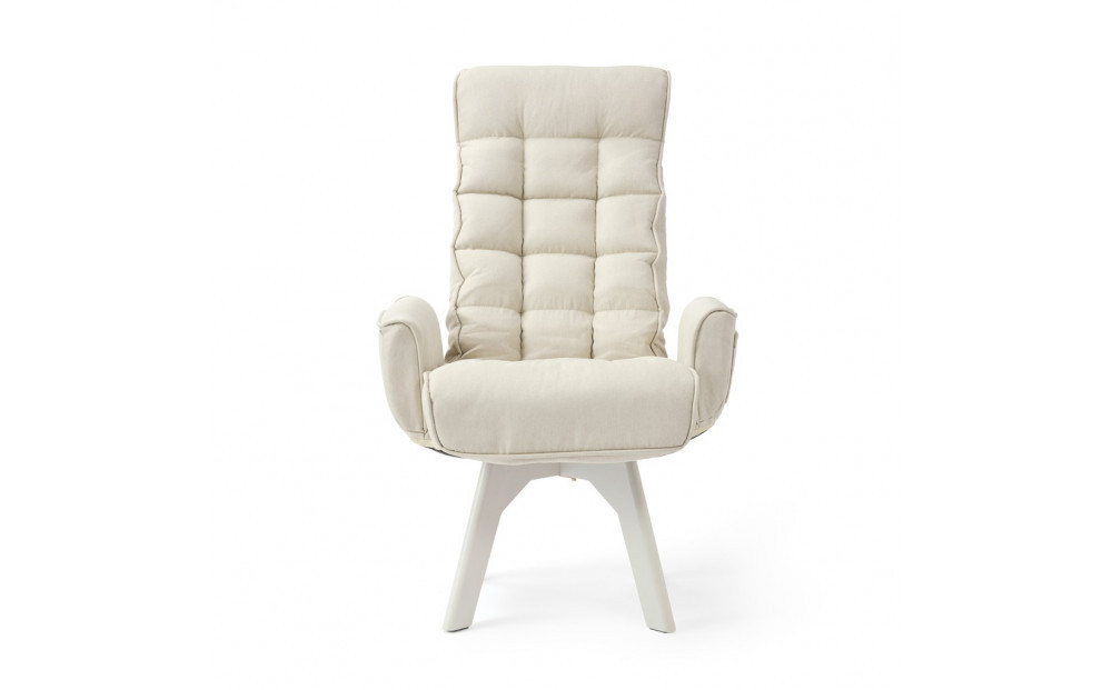 イス 回転ファブリックチェア　ハイバック FACN-KHB ホワイト