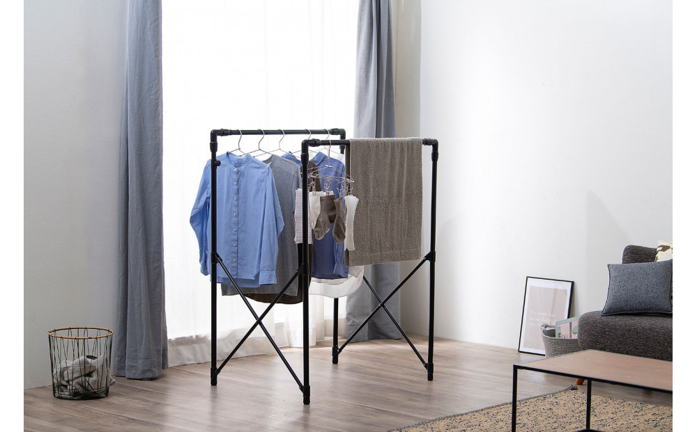 物干し  伸縮多機能スタイル物干し STSM-150 ブラック