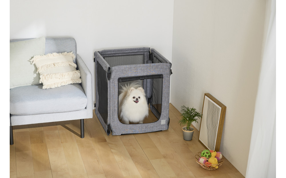 ペット 洗える折りたたみペットサークル AOPS-6P グレー