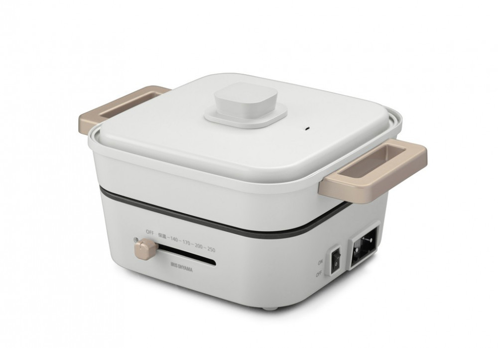 グリル鍋 3枚プレート 溝付 平面 たこ焼き  アイリスオーヤマ 家電 キッチン家電 電化製品  IGU-P3-H