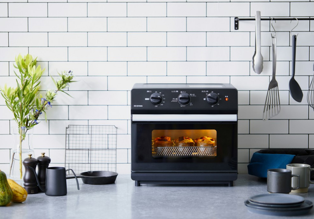 オーブン 4枚焼き 熱風 ノンフライ ノンフライ熱風オーブン アイリスオーヤマ キッチン 調理 家電 電化製品 キッチン家電 ノンフライ調理 リクック機能 FVX-D14A-B