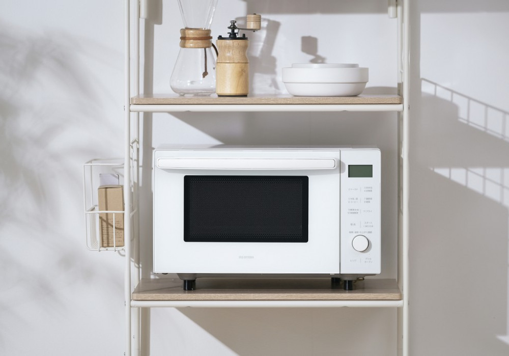 オーブンレンジ 18L ホワイト 自動メニュー11種類  アイリスオーヤマ オーブン グリル レンジ 遠赤ツインヒーター MO-F1809-CW 電子レンジ アイリス