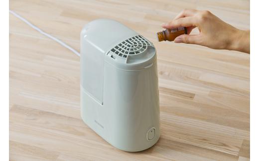 スチーム式加湿器 木造2畳 / 洋室3畳 コンパクト 120ml　AHM-H12B-Gフォググリーン アイリスオーヤマ｜アロマ対応 連続加湿時間約11時間 衛生 リラックス アロマトレー