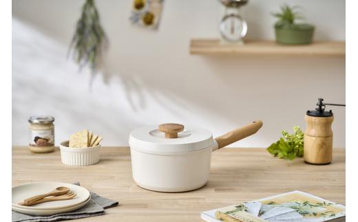 鍋　18cm　片手無加水鍋 LUO-P18 ホワイト　LUONTO