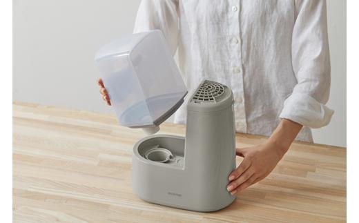 スチーム式加湿器 木造4畳 / 洋室7畳  260ml AHM-H26B-H ミストグレー アイリスオーヤマ｜アロマ対応 連続加湿時間約9時間 衛生 リラックス アロマトレー