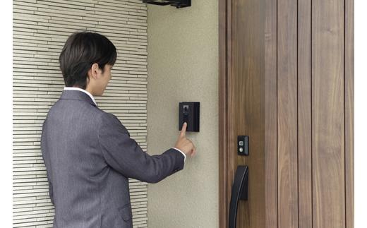 テレビドアホン インターホン インターフォン 録画 自動録画 カメラ付き ワイヤレス スマホ連動 広角レンズ 防犯 機械音声応答 5.0インチ ドアホン アイリスオーヤマ 家電 TD-SM7070C-BB ブラック/ガンメタリック