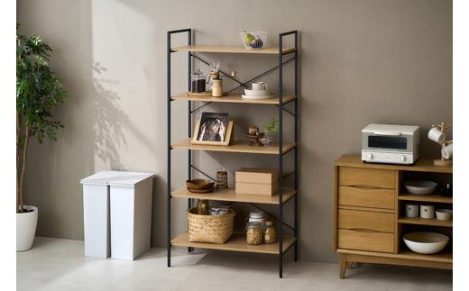 ベーシックラック アイリスオーヤマ 幅80cm 奥行43cm 高さ160cm 実用性 高さ調節可能 BRC-8016 ナチュラル