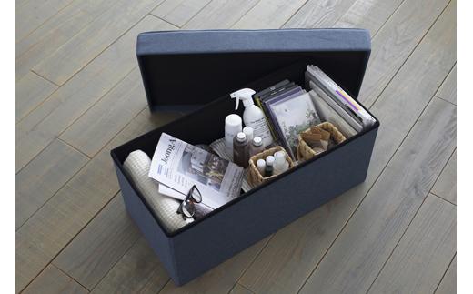 椅子　折りたたみ収納スツール　ワイド SSTR-76 ブルー