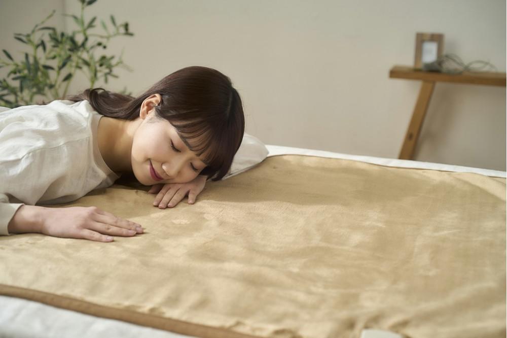 電気毛布 敷き 80×14cm EHB-FK1480B-LT ライトブラウン アイリスオーヤマ｜室温センサー リビング 抗菌 節電 省エネ 洗える 防寒 ダニ対策
