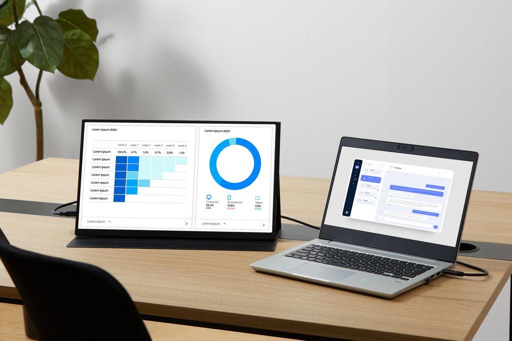 ポータブルモニター  18.5インチ FHD LUCA  18.5inch アイリスオーヤマ スタンドカバー付 ブラック スリム 軽量 大画面 薄型 液晶 高画質 DP-EF184S-B ブラック