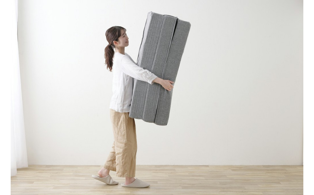 ソファ 1人掛け マットレス シングル 厚さ12cm 4WAY プロファイル加工 ウレタン マットレス ソファマットレス アイリスオーヤマ 硬め SMTB4-S グレー