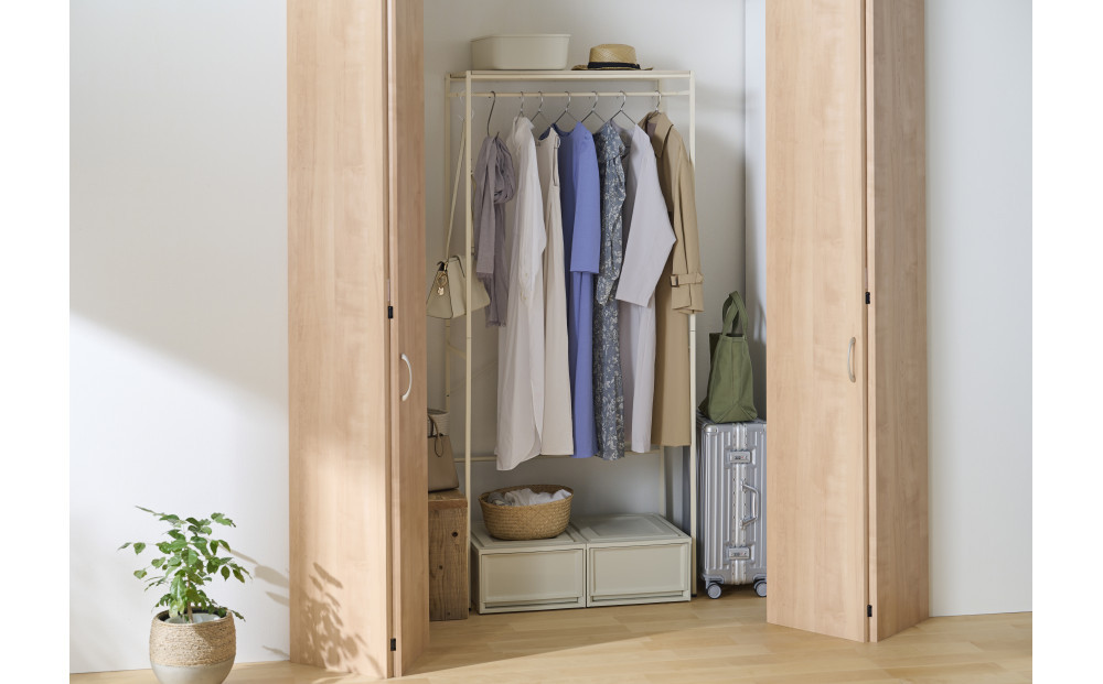 チェスト上ハンガーラック CHHR-850 ホワイト