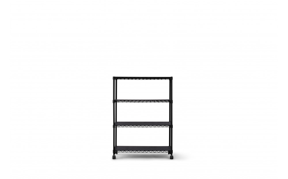 カラーメタルラック　ウッドボード付き CMM-75104B ブラック