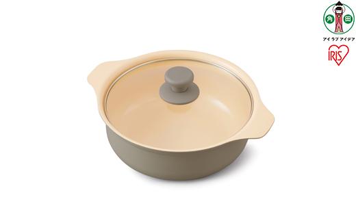 鍋 IH対応鍋 24cm　IHKPーP24-T　ブラウン
