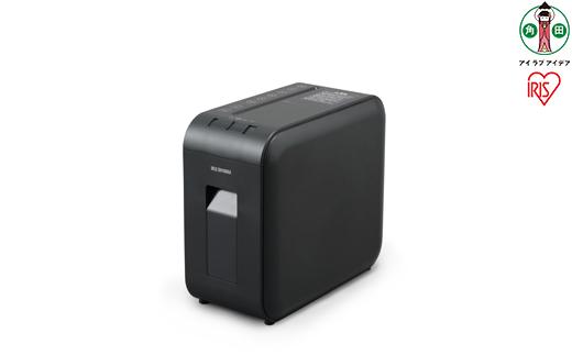 シュレッダー パーソナルシュレッダー クロスカット6枚同時細断 パーソナルシュレッダーアイリスオーヤマ 静音 家庭用 おしゃれ A4用紙 細断  P6HS75C-B ブラック