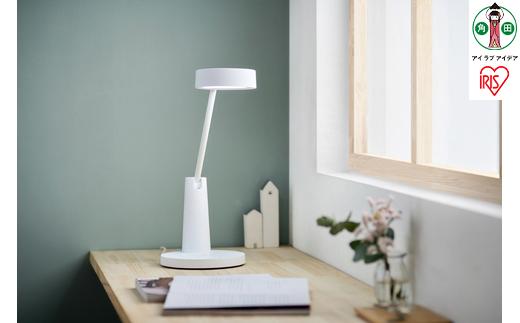 LEDデスクライトQi充電シリーズ平置きタイプ調光調色　LDL-QF02DL-W　ホワイト
