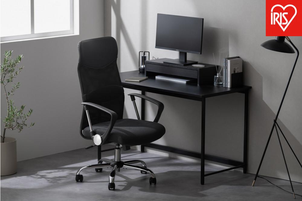 椅子 メッシュバックチェア ハイバック チェア アイリスオーヤマ ランバーサポート メッシュ素材 おしゃれ オフィス OFC-MBHR ブラック