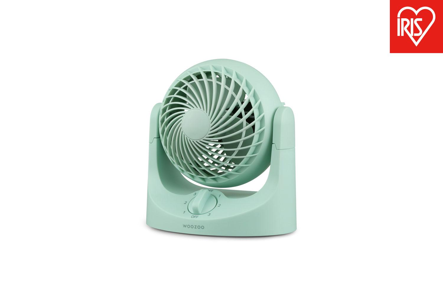 サーキュレーター 卓上扇マカロンミニ固定式 TAF-MKM10N-G グリーン