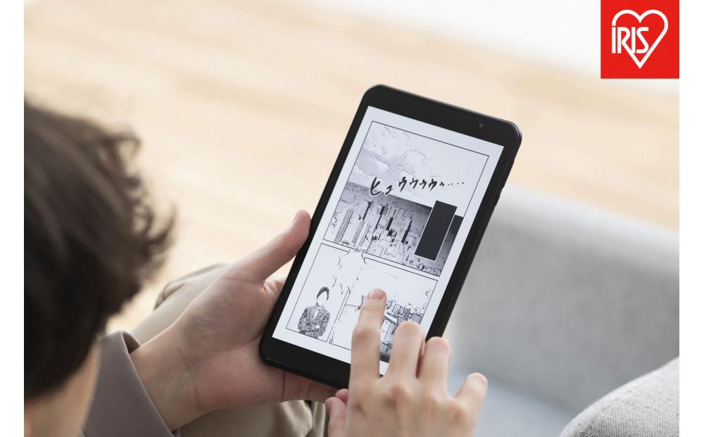 タブレット 8インチ 軽量 64GB メインメモリ4GB 8コア 国内メーカー 保護フィルム標準装備 LUCA アイリスオーヤマ 軽量 ブラック 大画面 読書 wi-fi Bluetooth TE08D2M64-V1B ブラック