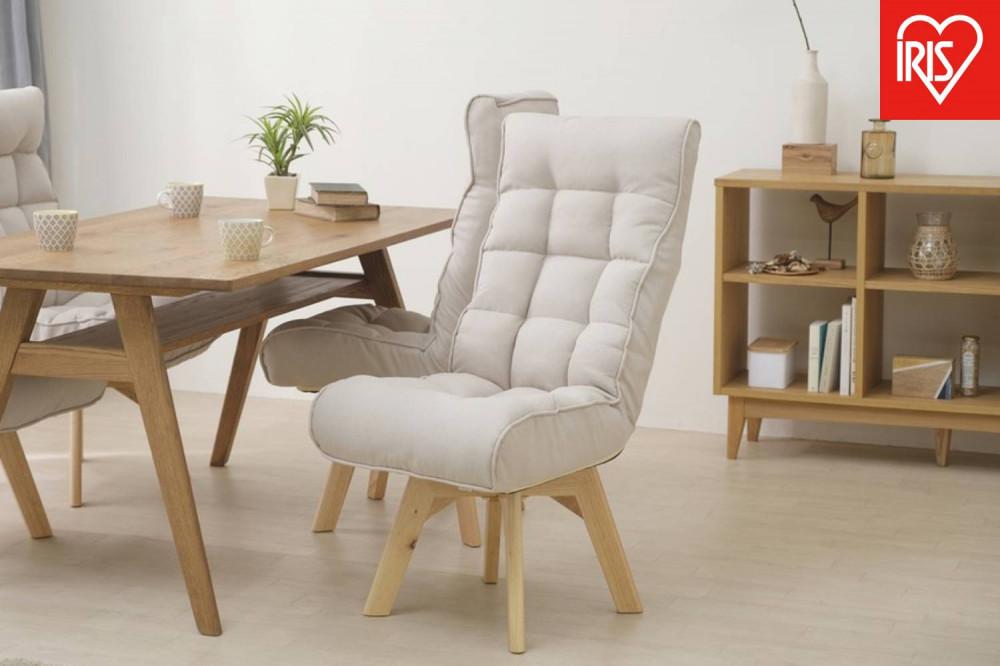 イス 回転ファブリックチェア FACN-K アイボリー