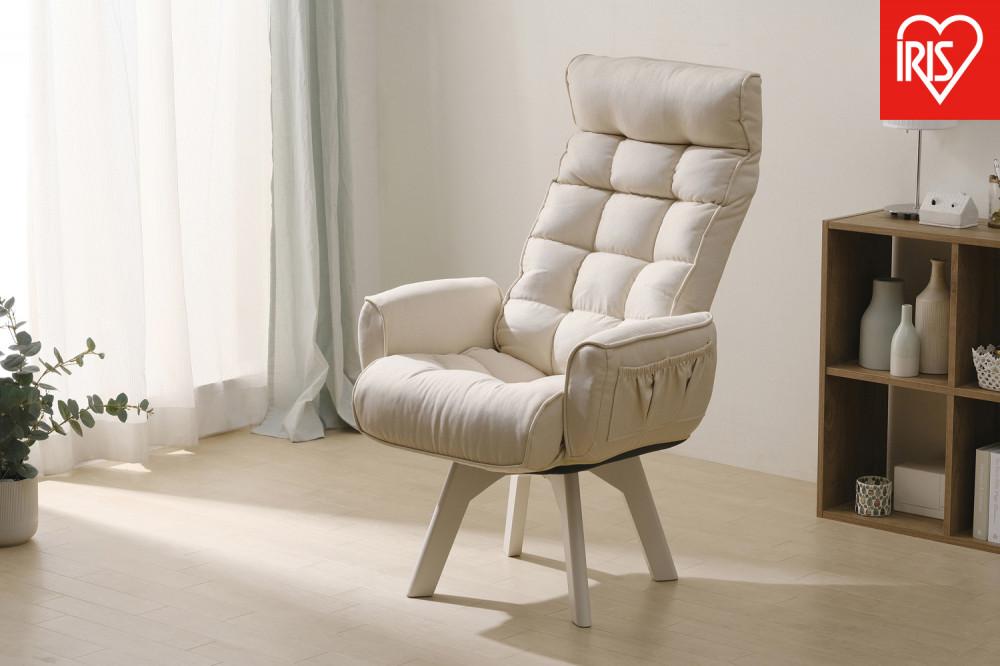 イス 回転ファブリックチェア　ハイバック FACN-KHB ホワイト