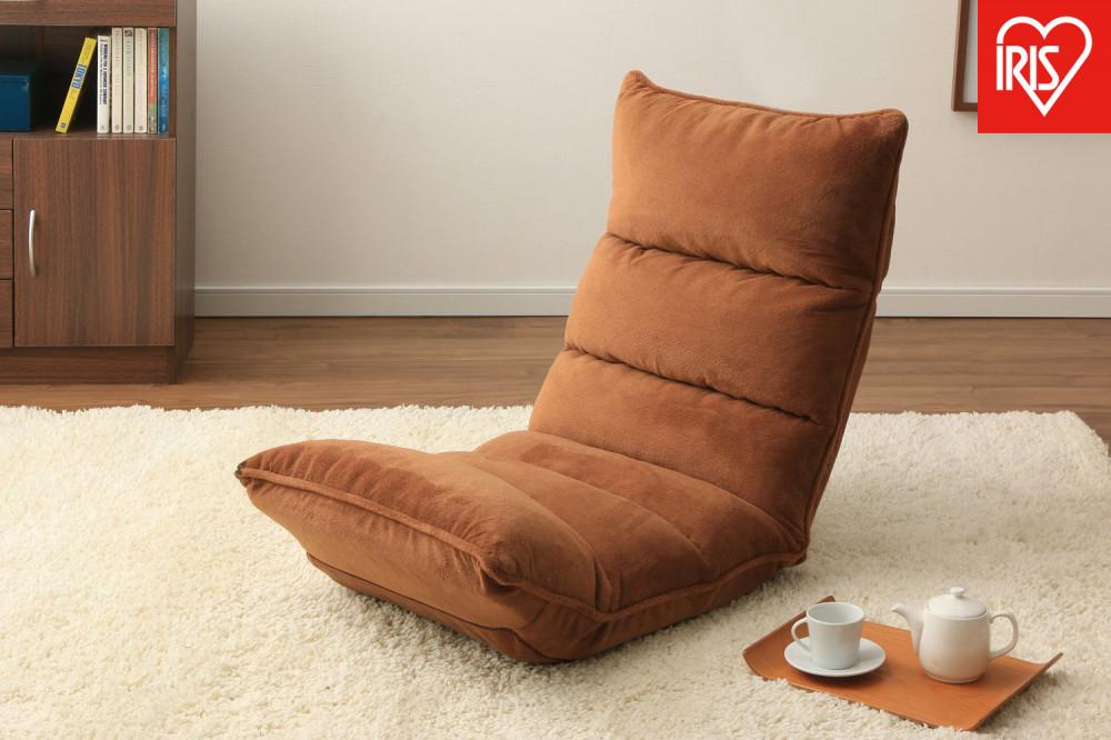 座椅子 イス フロアチェア 低反発 アイリスオーヤマ 14段階リクライニング 3点可動 リビング 弾力 低反発 もっちり 疲れにくい ZCR-2 ブラウン