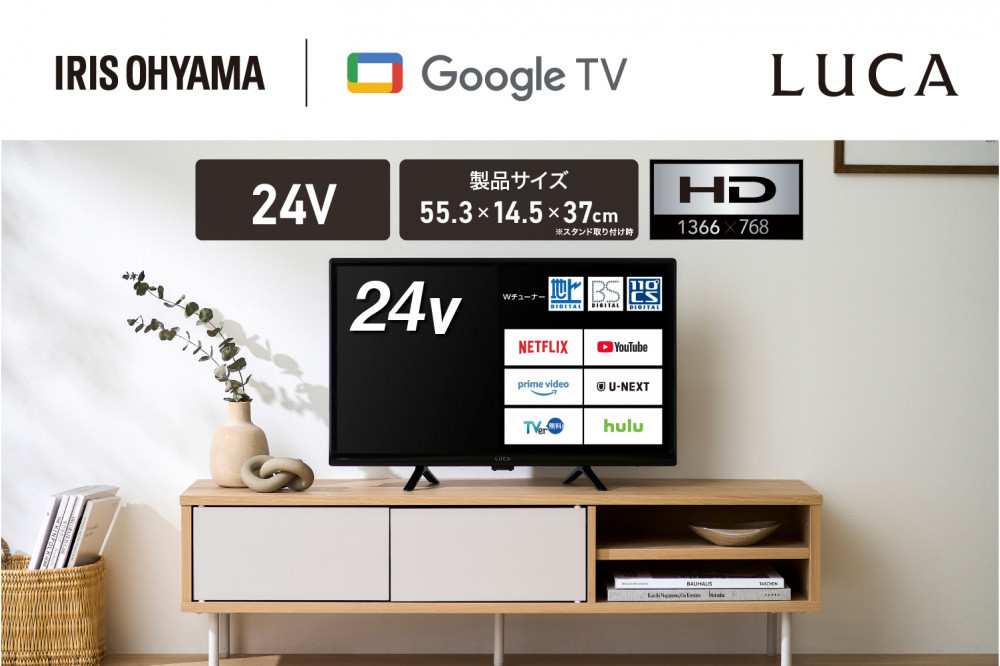 テレビ Google液晶TV 24V型 LT-24WGX-F1 ブラック