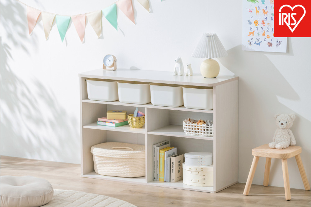 収納棚 ラウンドシェルフ RUSR-97W ホワイト