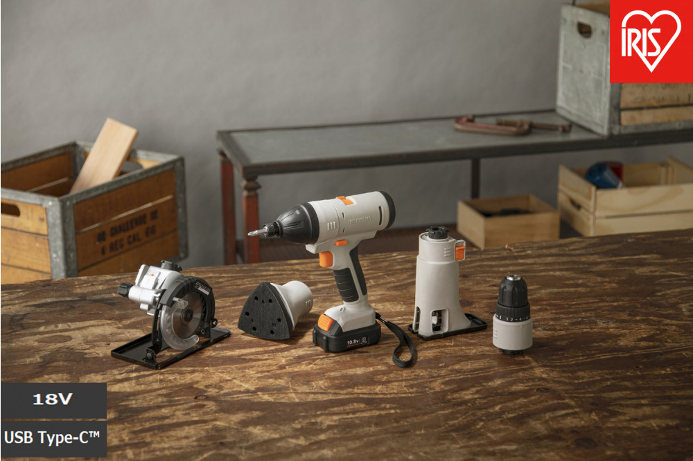 マルチギア 充電式ドリルドライバーセット １８V  JM18DRS サンドベージュ