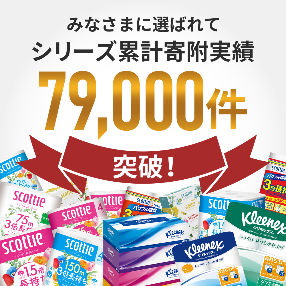 定期便 トイレットペーパー ダブル スコッティ 2倍長持ち 192ロール ( 12ロール × 4パック ) 《 3ヶ月ごと 計  4回 》 フラワーパック 香り付き