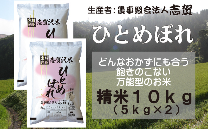 【10月受付再開予定/令和7年産】米 ひとめぼれ 10kg (5kg×2) 志賀沢米 岩沼産 お米 白米 精米 ブランド米 単一原料米 2キロ こめ コメ おこめ ご飯 ライス 東北 宮城県産 宮城県産ひとめぼれ 宮城米 宮城 宮城県 岩沼市
