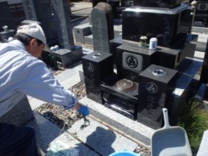お墓清掃サービス 清掃作業 報告 チケット 代行サービス お墓清掃