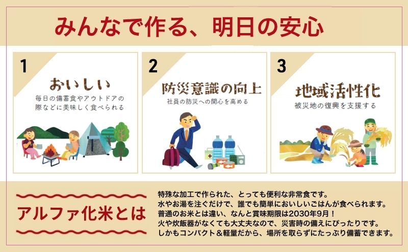 “ひとめぼれ”アルファ化米 100g×5個セット お米 アルファ化米 非常食 保存食