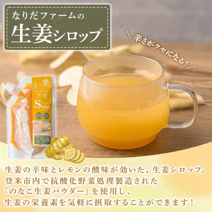 抗酸化野菜 生姜シロップ 計1kg (250g×4個) ジンシャーシロップ ジンジャー ジンジャーエール しょうがシロップ しょうが 生姜 国産生姜 炭酸割り 【株式会社NARIDAヘルスサポート】tm339