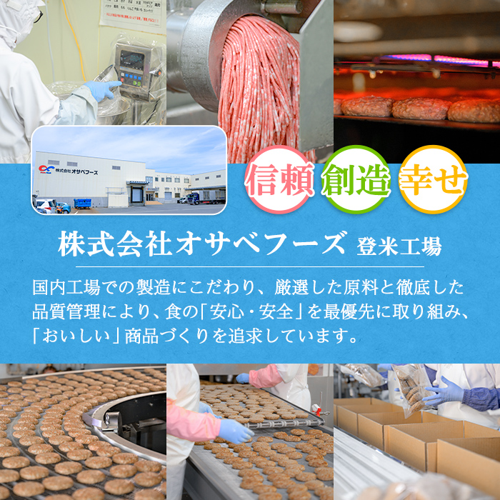 業務用 ハンバーグ 国内製造 合計1.2kg (60g×20個) レンジ調理 温めるだけ 冷凍 肉 お肉 お弁当 惣菜 おかず 【株式会社オサベフーズ】tm380