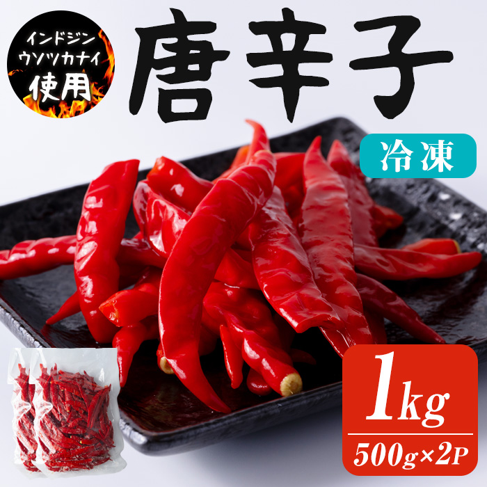唐辛子 1kg(500g×2p) 生 殺菌 急速冷凍 業務用 宮城県 登米市産 トウガラシとうがらし インドジンウソツカナイ 冷凍 うまい登米っこ欒や！ 【有限会社ケンズダイニング】tm105