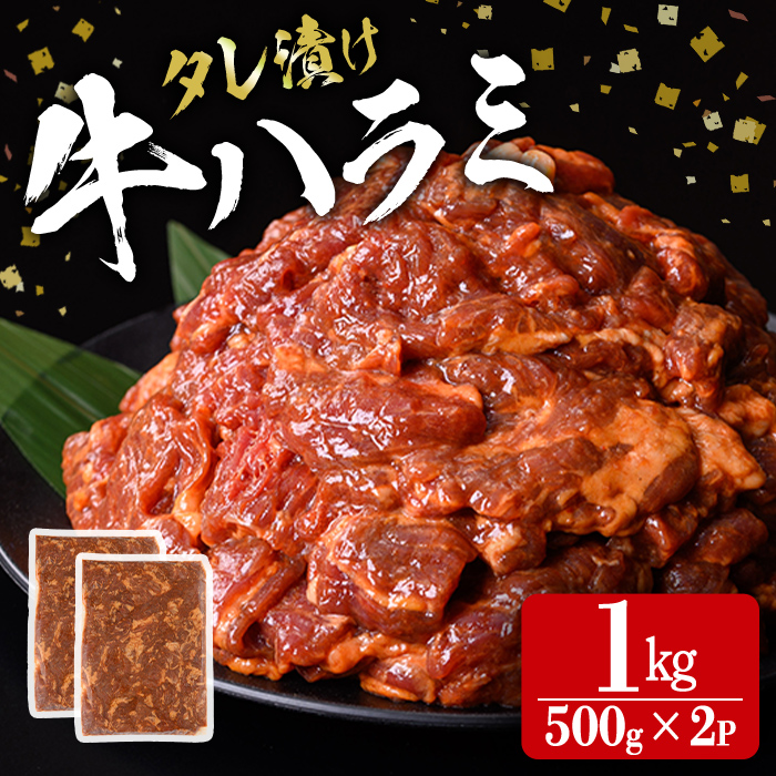 ミートプロフェッショナル タレ漬け牛ハラミ焼肉 1kg ＜500×2パック＞ 肉 牛 牛肉 ハラミ 味付き 冷凍 焼肉 BBQ 【エスフーズ株式会社】 tm401
