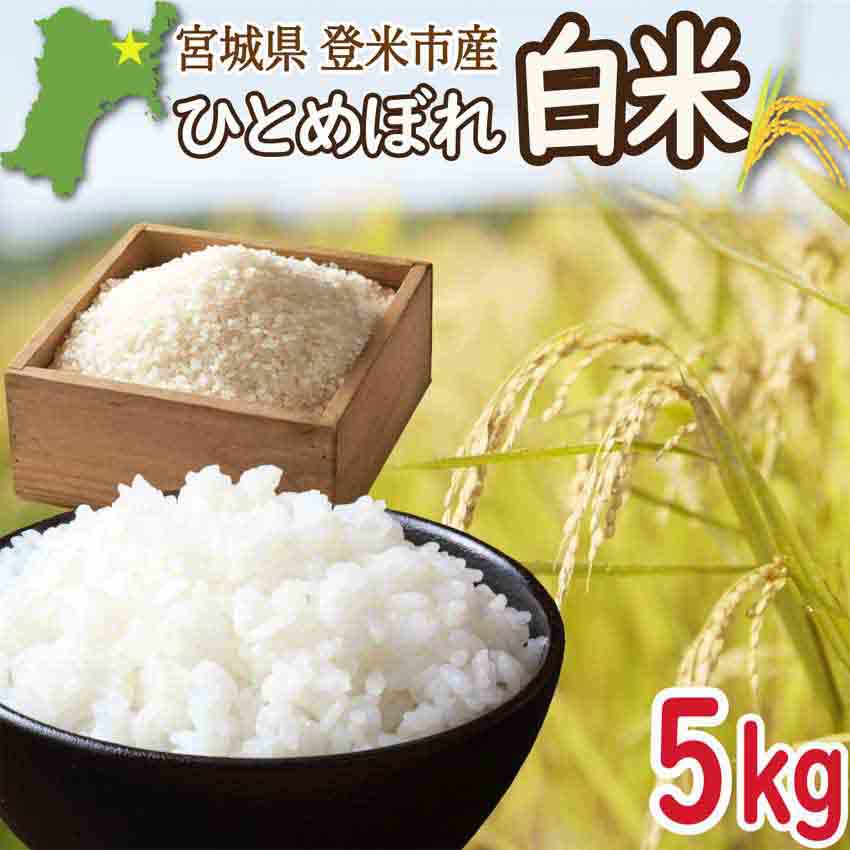 ≪令和7年産・新米≫ 宮城県登米市産 ひとめぼれ 5kg 精米 お米 おこめ 米 コメ 白米 ご飯 ごはん おにぎり お弁当 ブランド米【有限会社伊豆沼農産】tm480