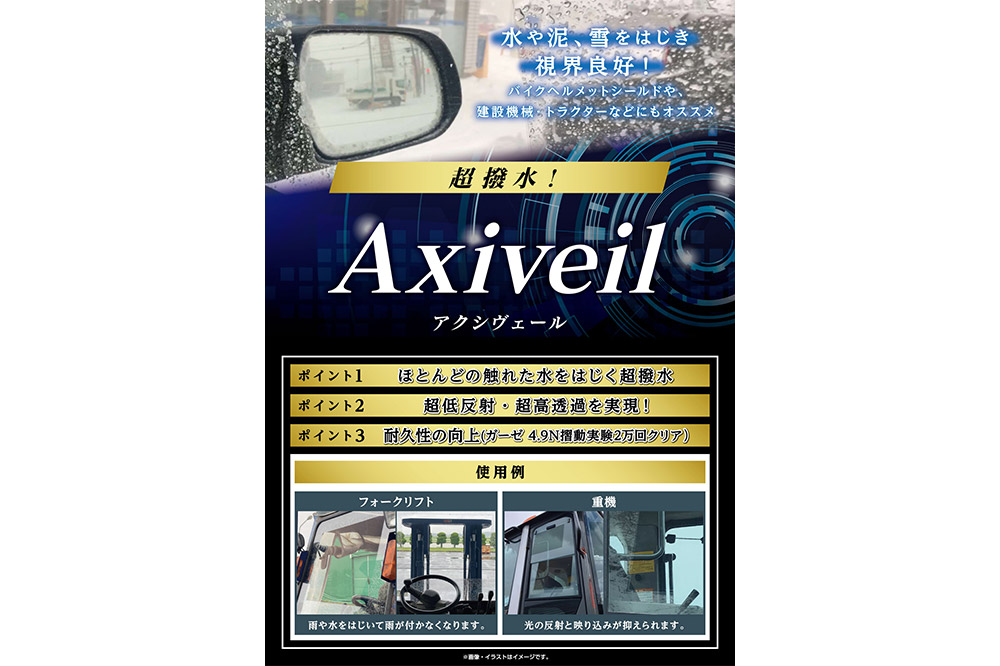 Axiveil（超撥水・超低反射フィルム）×1枚（200mm×300mm）