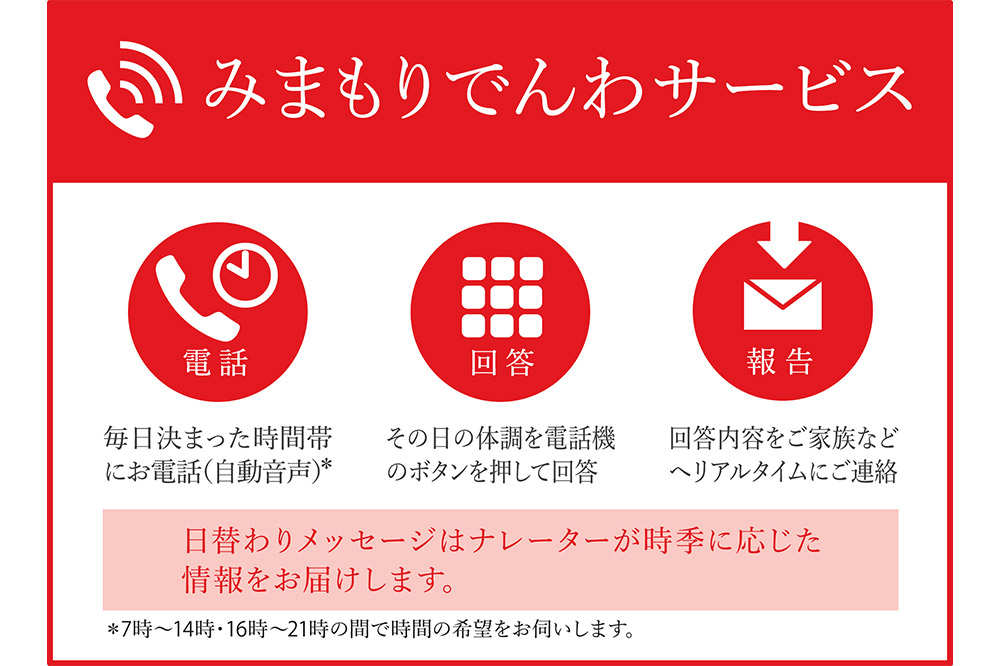 郵便局のみまもりサービス「みまもりでんわサービス」(携帯電話) 3か月