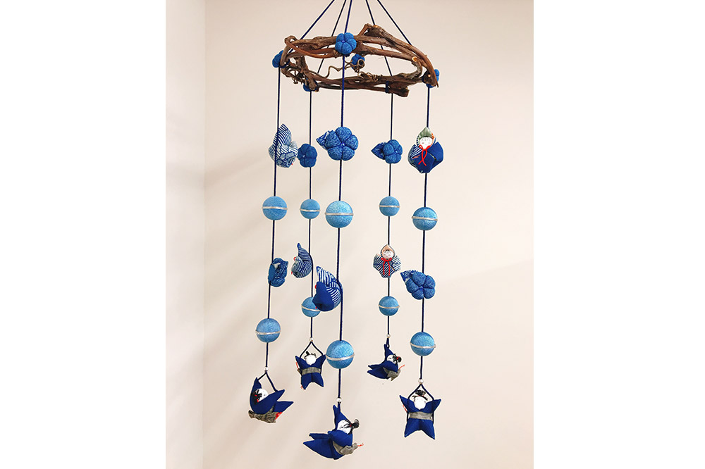 栗駒独自飾り！正藍染のつるし飾り(輪飾り)【数量限定】