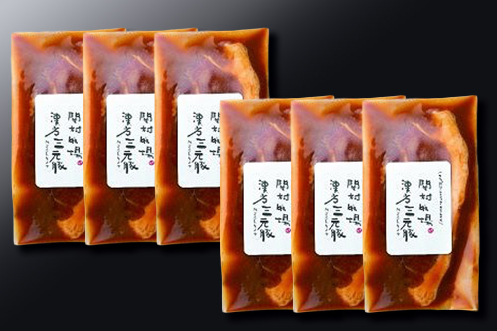 漢方三元豚モモ厚切りタレ漬け 100g×6パック 豚肉 味付き肉
